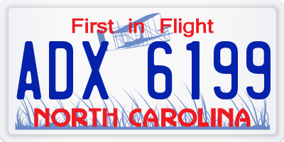 NC license plate ADX6199