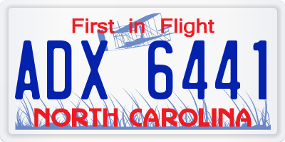 NC license plate ADX6441