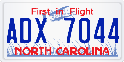 NC license plate ADX7044