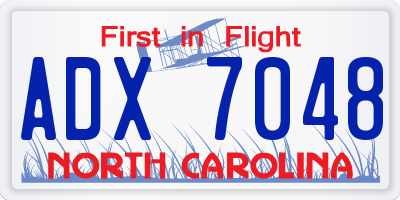 NC license plate ADX7048