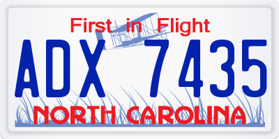 NC license plate ADX7435