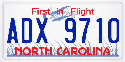 NC license plate ADX9710
