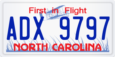 NC license plate ADX9797