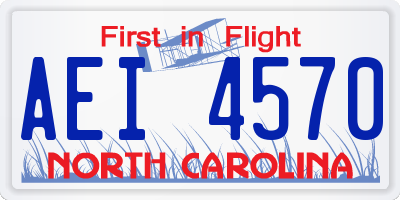 NC license plate AEI4570