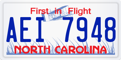 NC license plate AEI7948