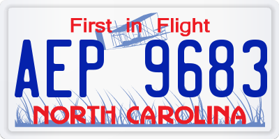 NC license plate AEP9683