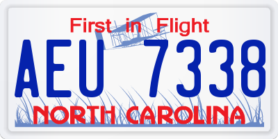 NC license plate AEU7338