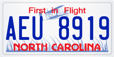 NC license plate AEU8919