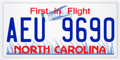 NC license plate AEU9690