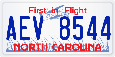 NC license plate AEV8544