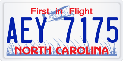 NC license plate AEY7175