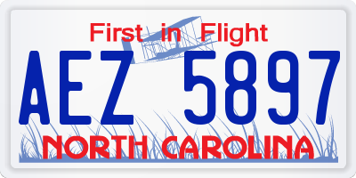 NC license plate AEZ5897