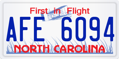 NC license plate AFE6094