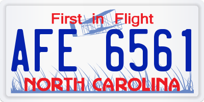 NC license plate AFE6561