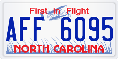 NC license plate AFF6095