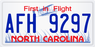 NC license plate AFH9297