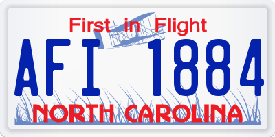 NC license plate AFI1884