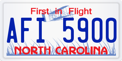 NC license plate AFI5900