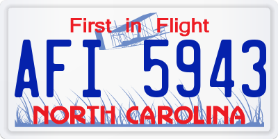 NC license plate AFI5943