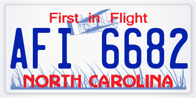 NC license plate AFI6682