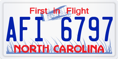 NC license plate AFI6797