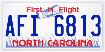 NC license plate AFI6813