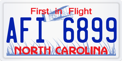 NC license plate AFI6899