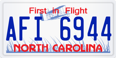 NC license plate AFI6944