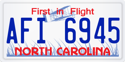 NC license plate AFI6945