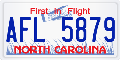NC license plate AFL5879