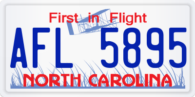 NC license plate AFL5895