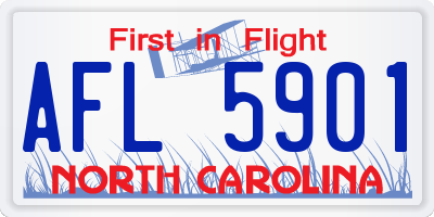 NC license plate AFL5901