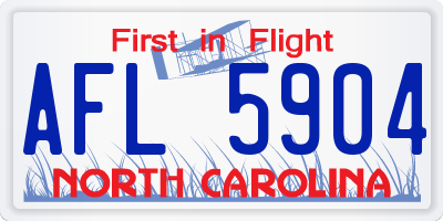 NC license plate AFL5904