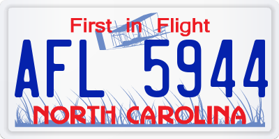 NC license plate AFL5944
