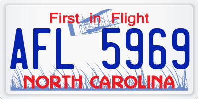 NC license plate AFL5969
