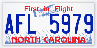 NC license plate AFL5979