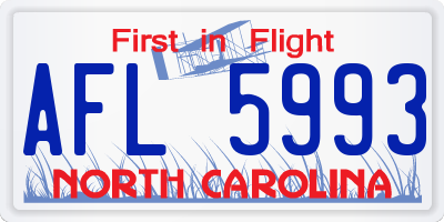 NC license plate AFL5993