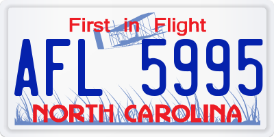 NC license plate AFL5995