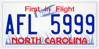NC license plate AFL5999