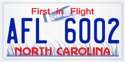 NC license plate AFL6002