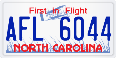 NC license plate AFL6044