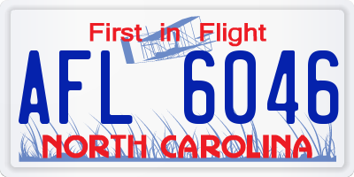 NC license plate AFL6046