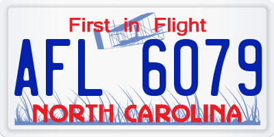 NC license plate AFL6079