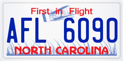 NC license plate AFL6090