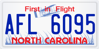 NC license plate AFL6095