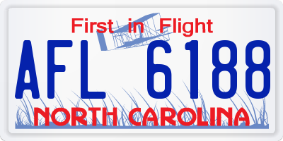 NC license plate AFL6188