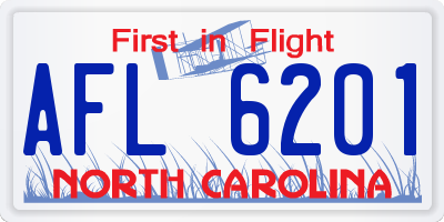NC license plate AFL6201