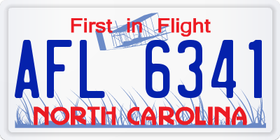 NC license plate AFL6341