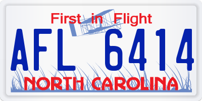 NC license plate AFL6414