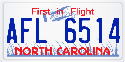 NC license plate AFL6514